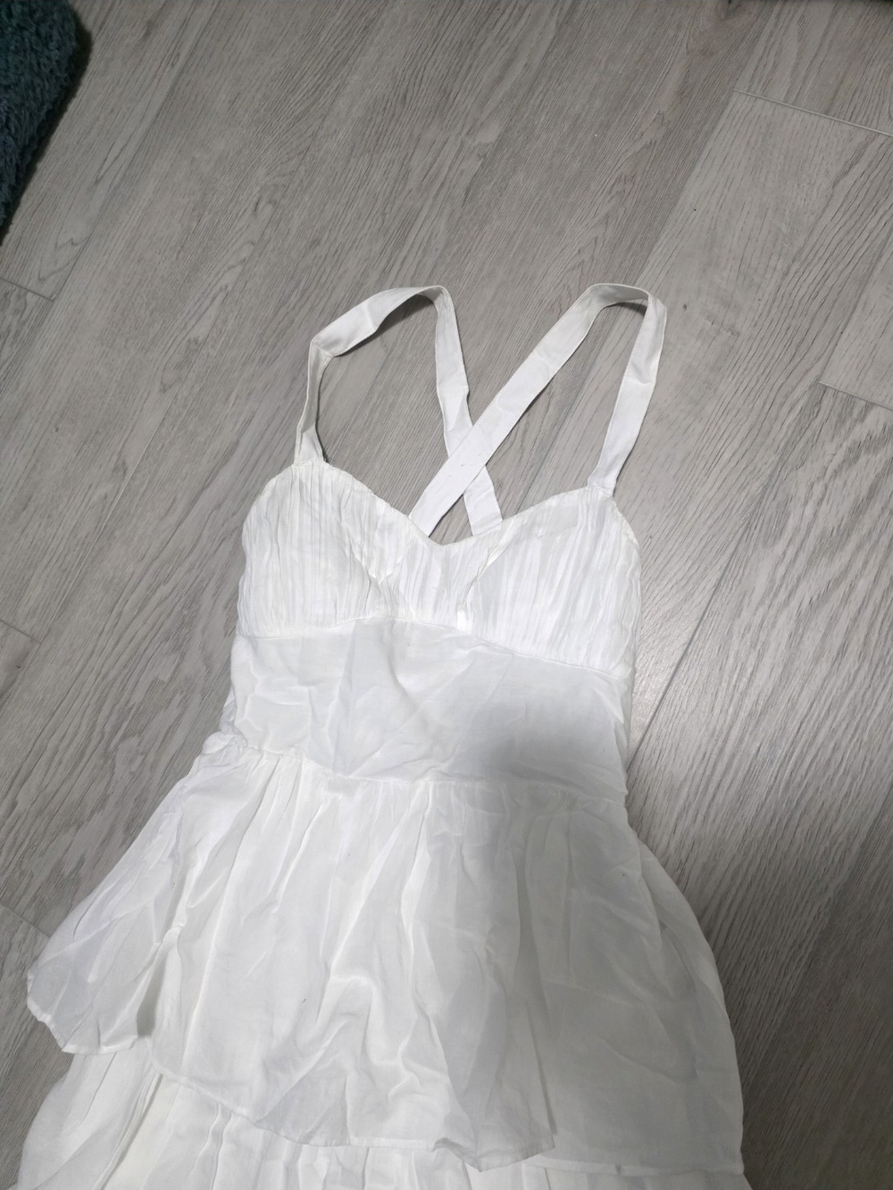 Abercrombie & Fitch White Tiered Maxi Sundress - Size XS - Picture 3 of 8